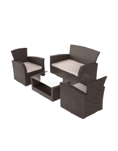 Juego de Living de terraza Palermo 4 personas Café