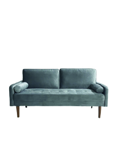 Sofá Ripley Home Elisa 3 Cuerpos Tela Gris Velvet